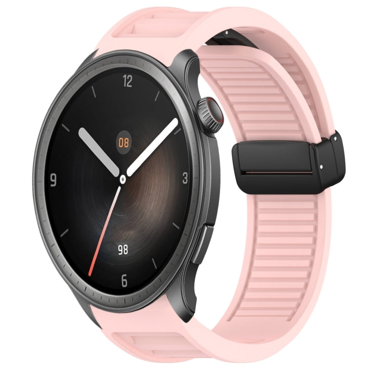 22mm Fold Magnetic Buckle Silicone Watch Band, For Amazfit Balance, For Amazfit Bip 5