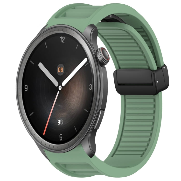 22mm Fold Magnetic Buckle Silicone Watch Band, For Amazfit Balance, For Amazfit Bip 5