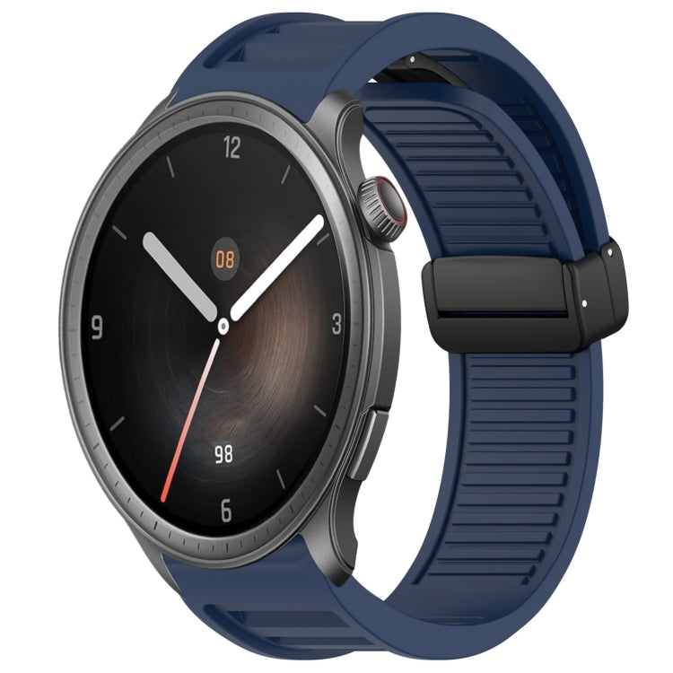 22mm Fold Magnetic Buckle Silicone Watch Band, For Amazfit Balance, For Amazfit Bip 5