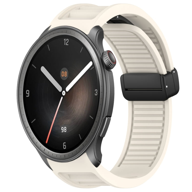 22mm Fold Magnetic Buckle Silicone Watch Band, For Amazfit Balance, For Amazfit Bip 5