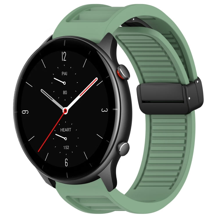 22mm Fold Magnetic Buckle Silicone Watch Band, For Amazfit GTR 3, For Amazfit GTR 2e