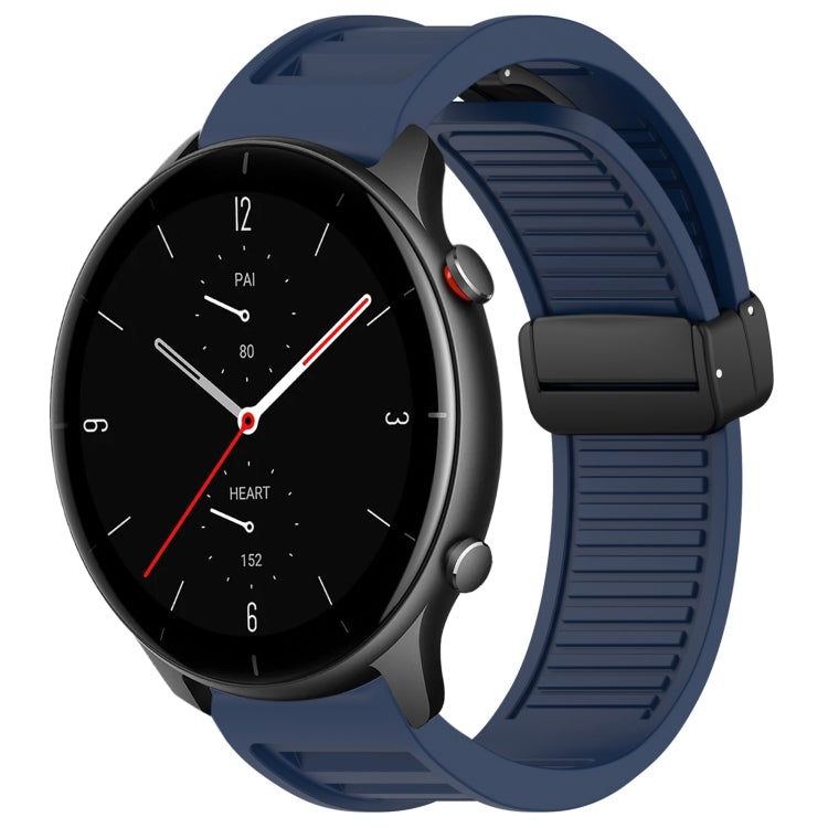 22mm Fold Magnetic Buckle Silicone Watch Band, For Amazfit GTR 3, For Amazfit GTR 2e