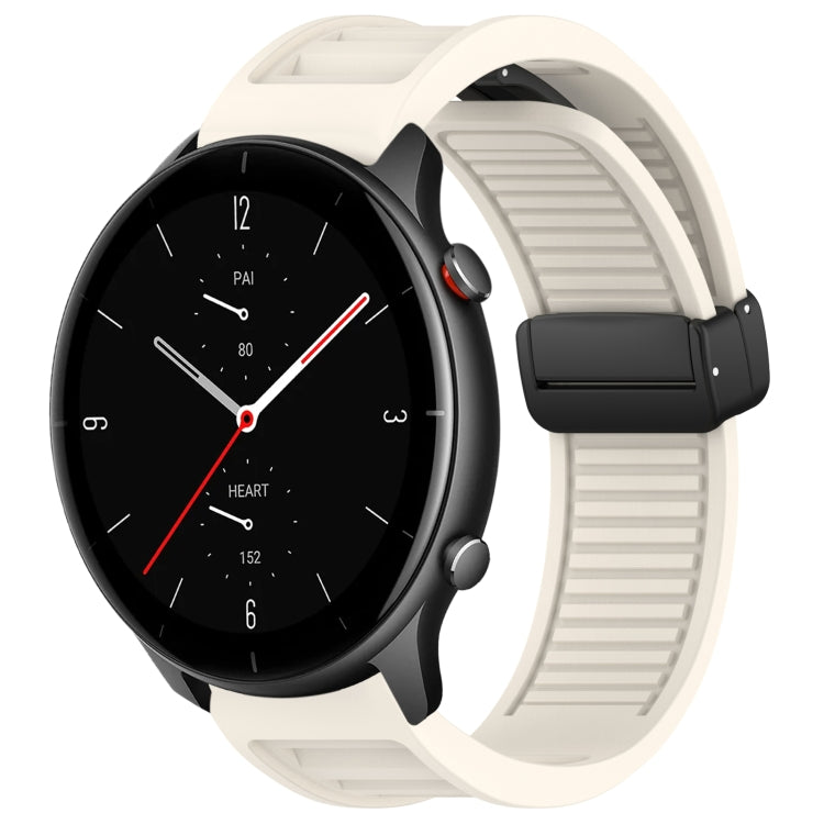 22mm Fold Magnetic Buckle Silicone Watch Band, For Amazfit GTR 3, For Amazfit GTR 2e