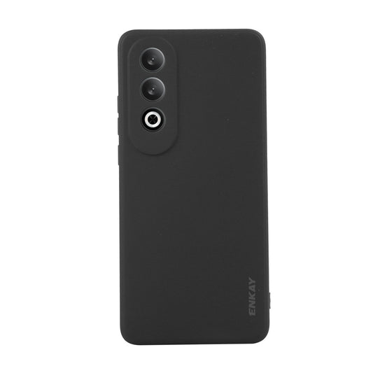 For OPPO K12 ENKAY Liquid Silicone Soft Shockproof Phone Case(Black)