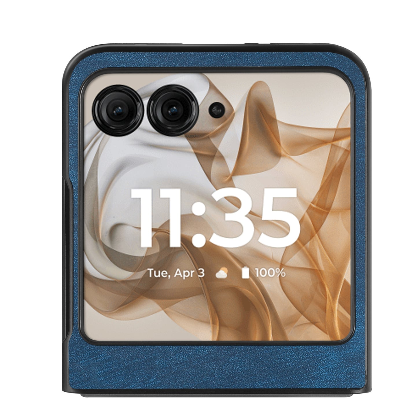 For Motorola Razr 50 Ultra Vintage Leather PC Back Cover Phone Case(Blue)