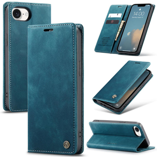 For iPhone 16e CaseMe 013 Multifunctional Horizontal Flip Leather Phone Case(Blue)