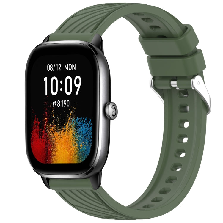 Stripe Texture 20mm Silicone Watch Band, For Amazfit GTS 4 Mini, For Amazfit Bip3