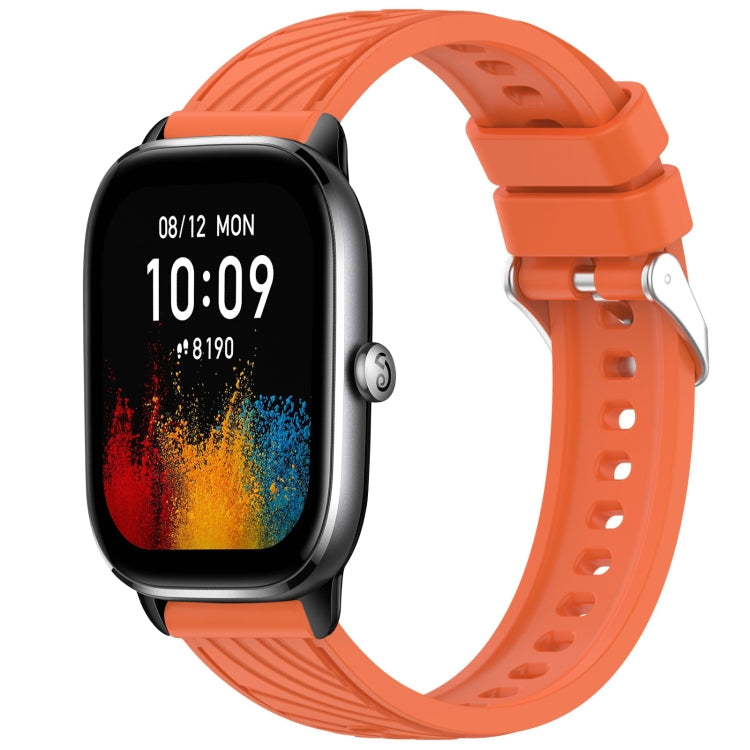 Stripe Texture 20mm Silicone Watch Band, For Amazfit GTS 4 Mini, For Amazfit Bip3