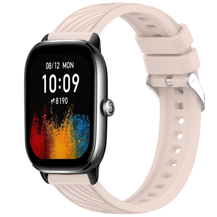 Stripe Texture 20mm Silicone Watch Band, For Amazfit GTS 4 Mini, For Amazfit Bip3