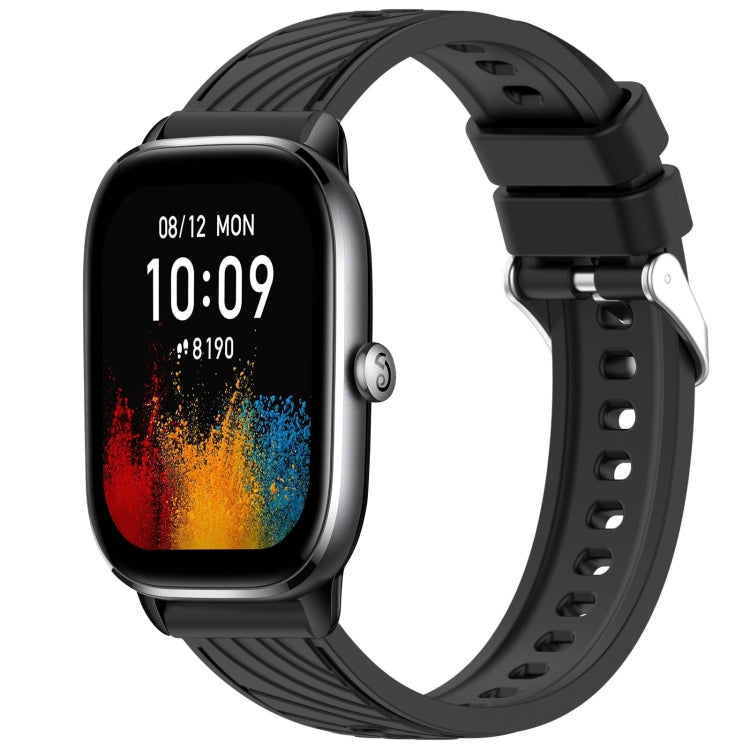 Stripe Texture 20mm Silicone Watch Band, For Amazfit GTS 4 Mini, For Amazfit Bip3