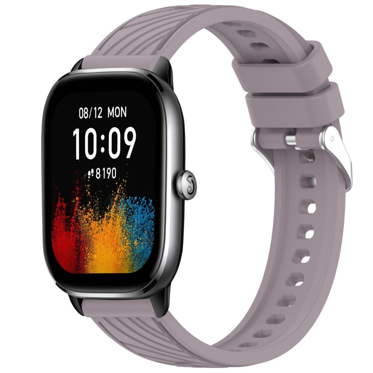 Stripe Texture 20mm Silicone Watch Band, For Amazfit GTS 4 Mini, For Amazfit Bip3