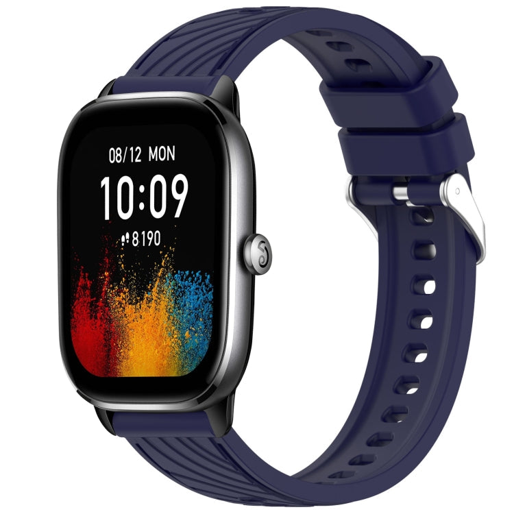 Stripe Texture 20mm Silicone Watch Band, For Amazfit GTS 4 Mini, For Amazfit Bip3