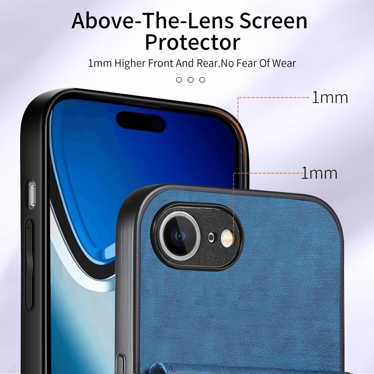 For iPhone 16e Retro Card Wallet Fold Leather Phone Case with Strap(Blue)