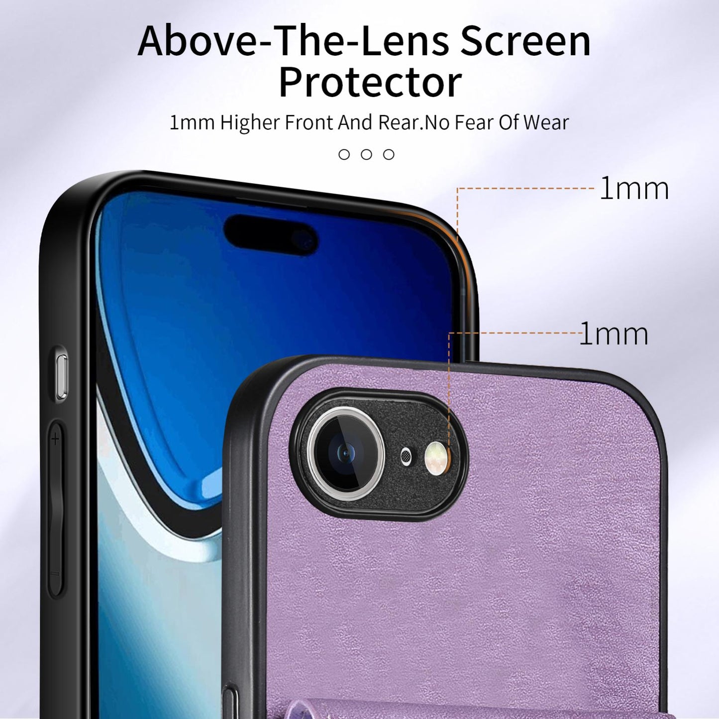 For iPhone 16e Retro Card Wallet Fold Leather Phone Case with Strap(Purple)