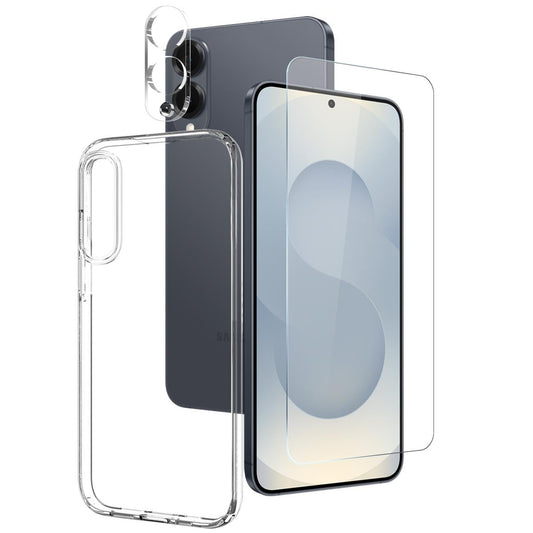 For Samsung Galaxy S25 Edge 5G NORTHJO TPU Case with Screen and Lens Film, Support Fingerprint Unlock(Transparent)
