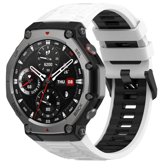 Two Tone Needle Buckle Silicone Watch Band, For Amazfit T-Rex 3