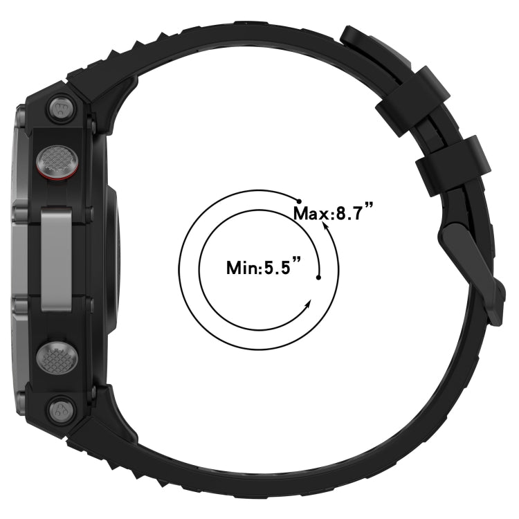Two Tone Needle Buckle Silicone Watch Band, For Amazfit T-Rex 3