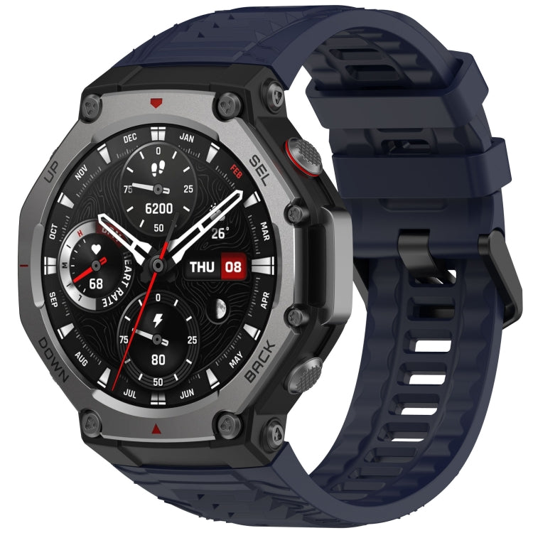 Solid Color Needle Buckle Silicone Watch Band, For Amazfit T-Rex 3