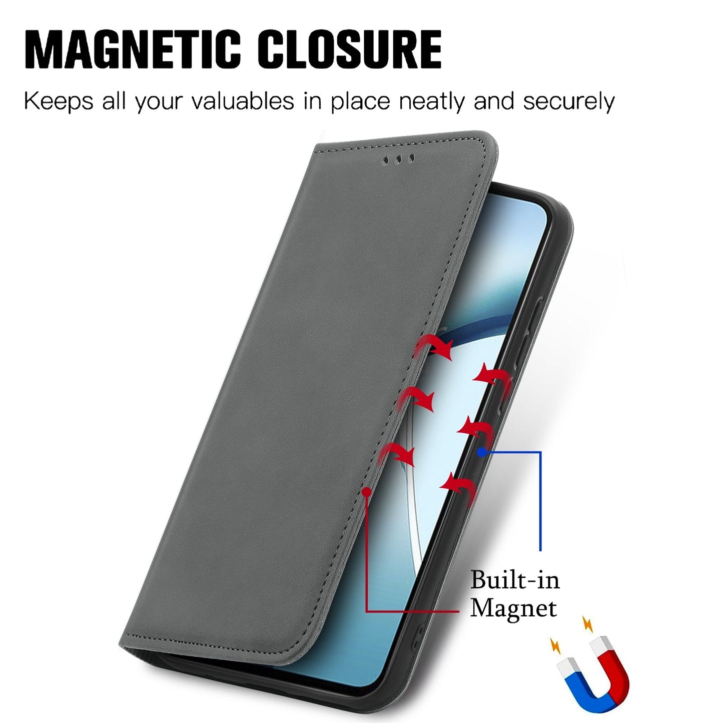 For Xiaomi 15 Retro Skin Feel Magnetic Flip Leather Phone Case(Gray)