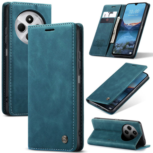 For Redmi 14C CaseMe 013 Multifunctional Horizontal Flip Leather Phone Case(Blue)