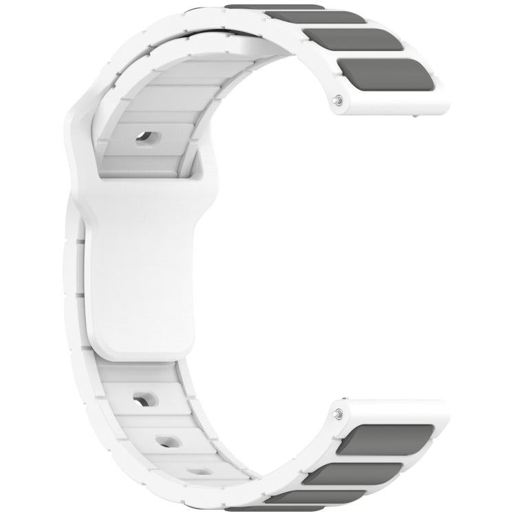 Flat Head Dual Color 20mm Quick Release Silicone Watch Band, For Amazfit Active / GTR Mini / Bip 3