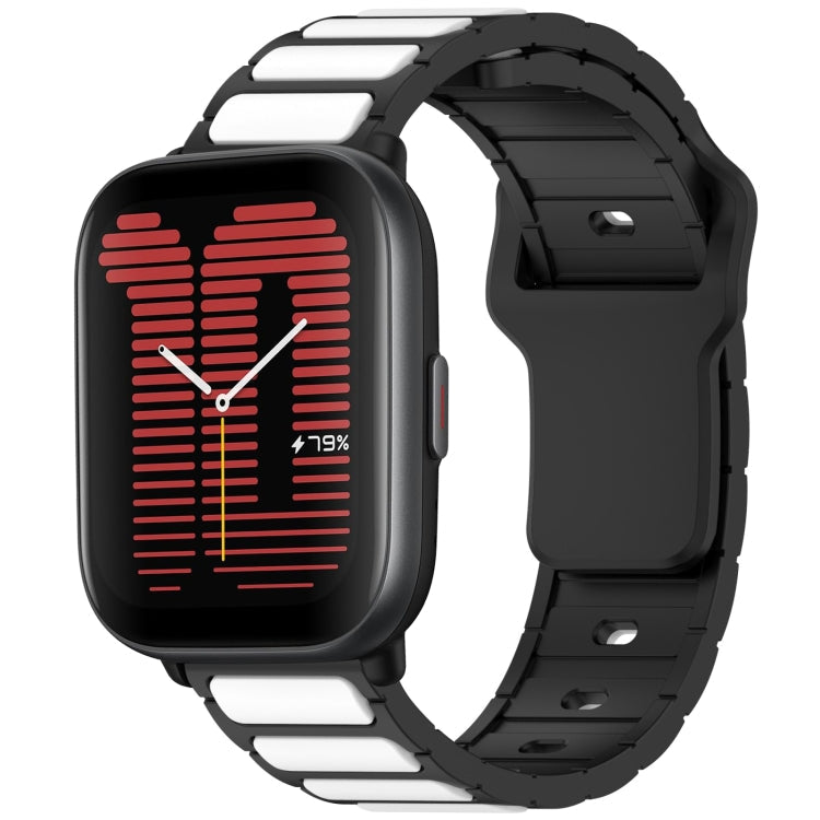 Flat Head Dual Color 20mm Quick Release Silicone Watch Band, For Amazfit Active / GTR Mini / Bip 3