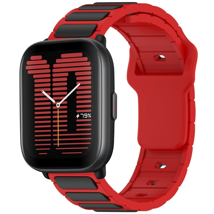 Flat Head Dual Color 20mm Quick Release Silicone Watch Band, For Amazfit Active / GTR Mini / Bip 3