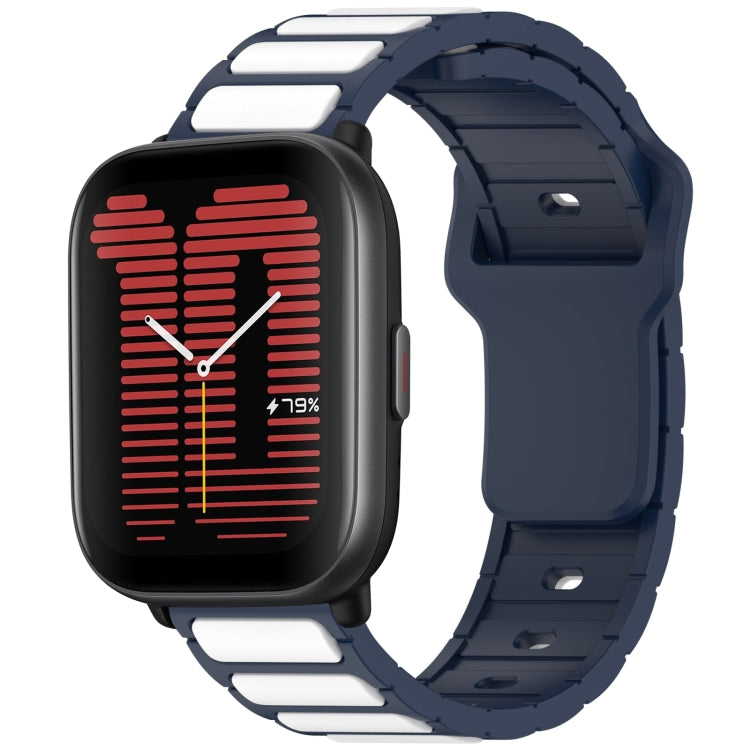 Flat Head Dual Color 20mm Quick Release Silicone Watch Band, For Amazfit Active / GTR Mini / Bip 3