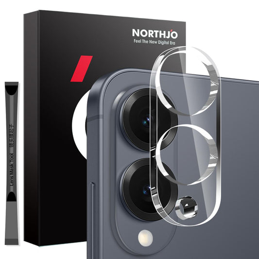 For Samsung Galaxy S25 Edge 5G NORTHJO Camera Lens Protector 3D HD Tempered Glass Film(Clear)