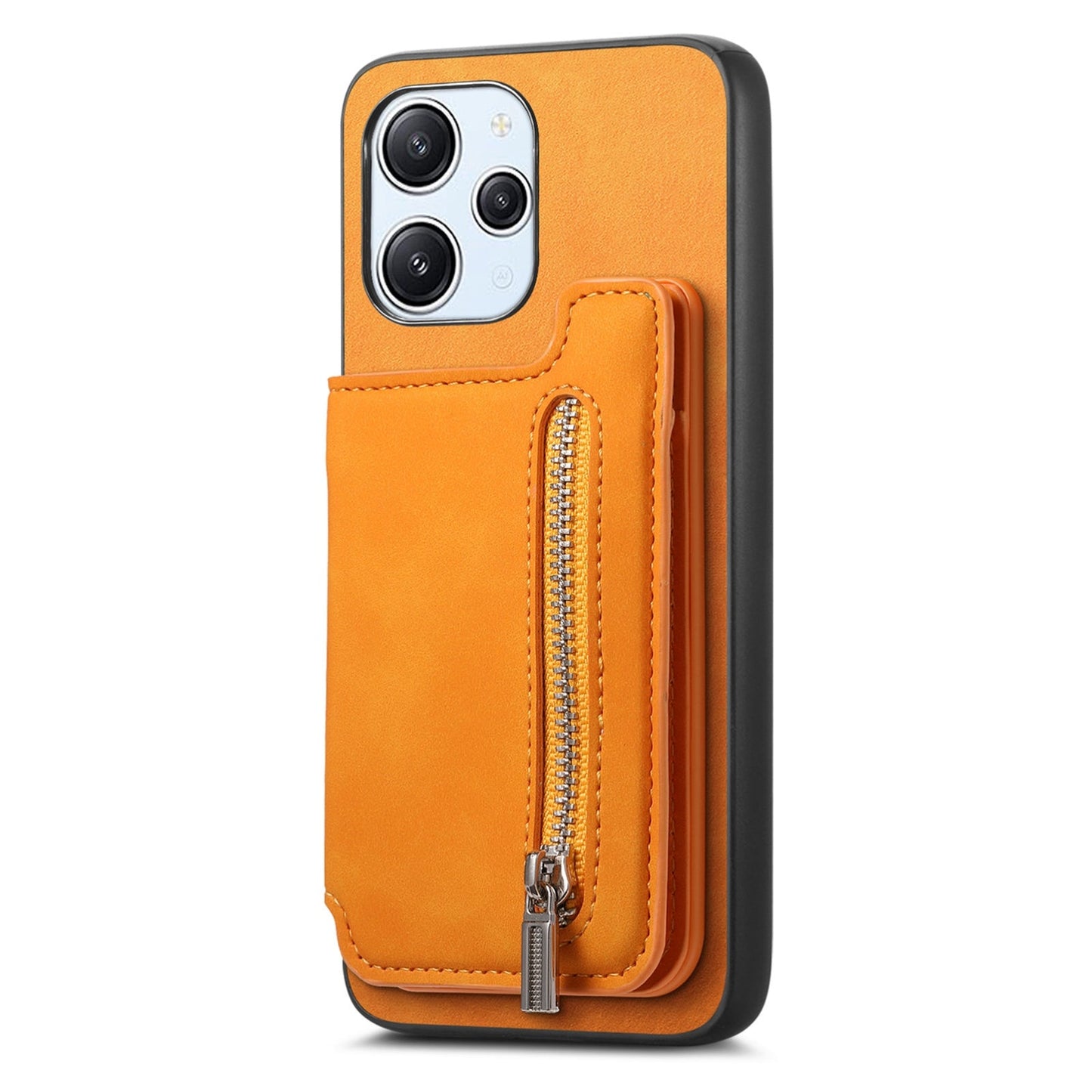 For Xiaomi 15 Pro Retro MagSafe Zipper Wallet Card Bag Back Phone Case(Yellow)
