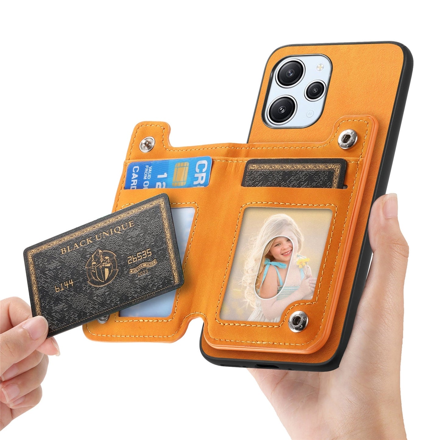 For Xiaomi 15 Pro Retro MagSafe Zipper Wallet Card Bag Back Phone Case(Yellow)