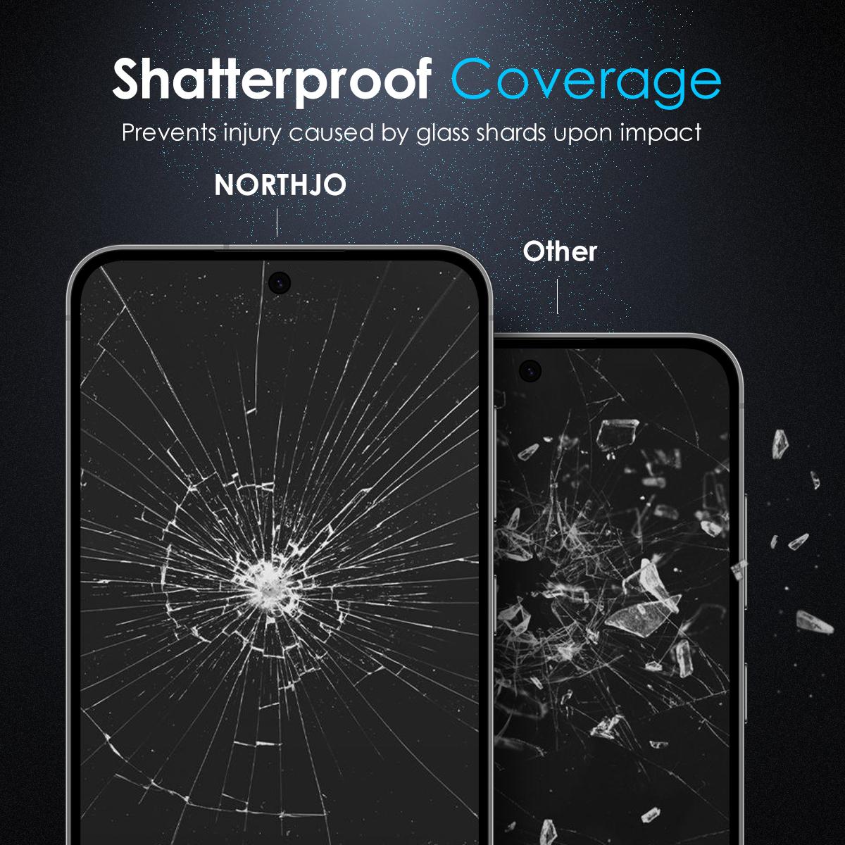 For Samsung Galaxy S25 Edge 5G NORTHJO A++ Screen Full Glue Silk Printing Tempered Glass Film, Support Fingerprint Unlock