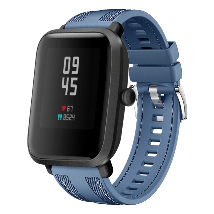 Push Connector 22mm Hybrid Nylon Silicone Watch Band, For Amazfit Bip 5 / GTR 4