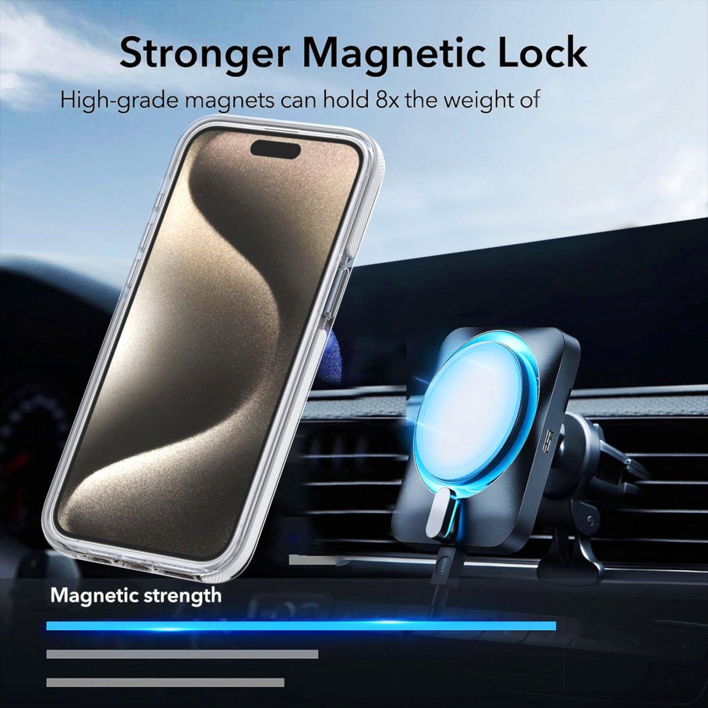 For iPhone 16e Dual-Color Gradient Discolor MagSafe Phone Case(Black)