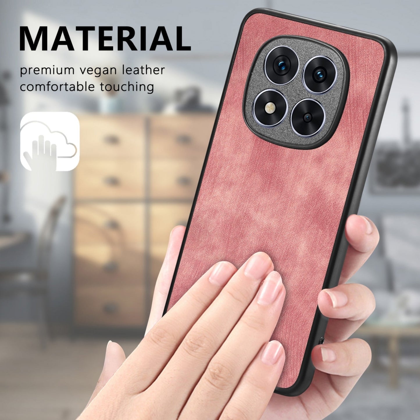 For Xiaomi 15 Pro Vintage Leather PC Back Cover Phone Case(Pink)