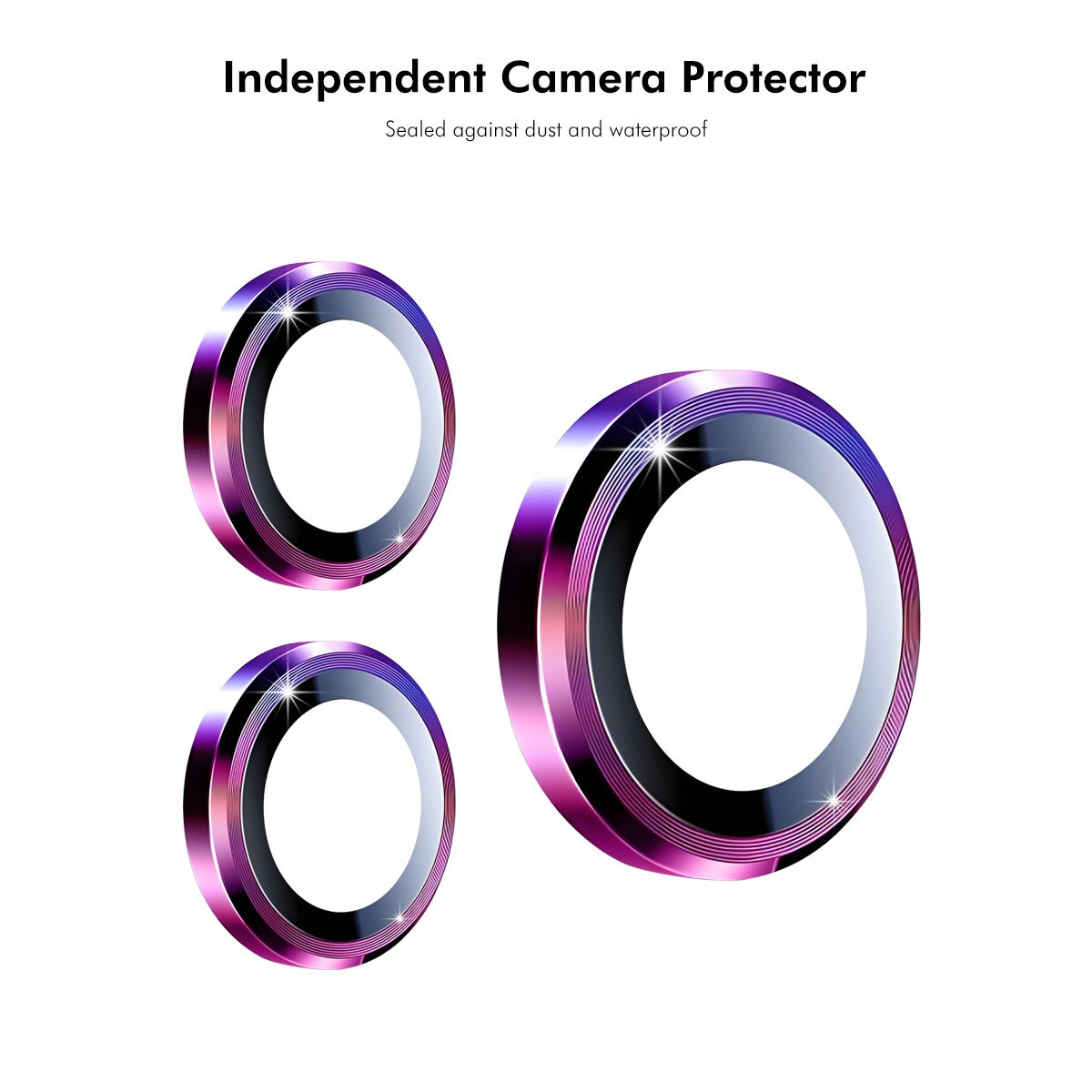 For iPhone 16e ENKAY 9H Rear Lens Aluminium Alloy Tempered Glass Film(Pink)