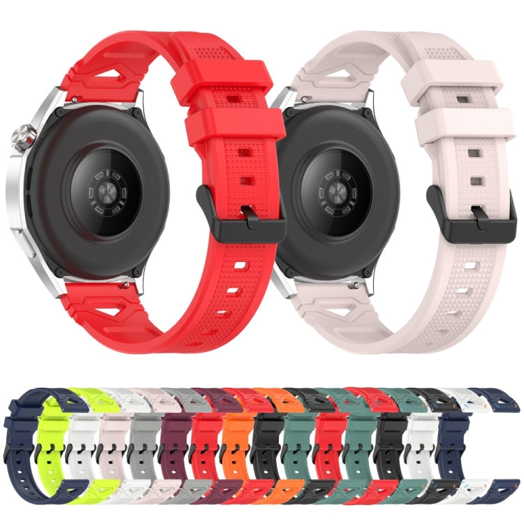 Dotted Black Buckle Silicone Watch Band, For Amazfit Watch 22mm