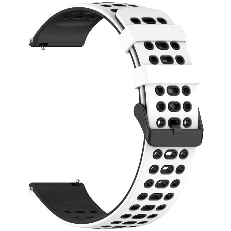 Three Rows Hole Two Color Silicone Watch Band, For Amazfit Watch 22mm