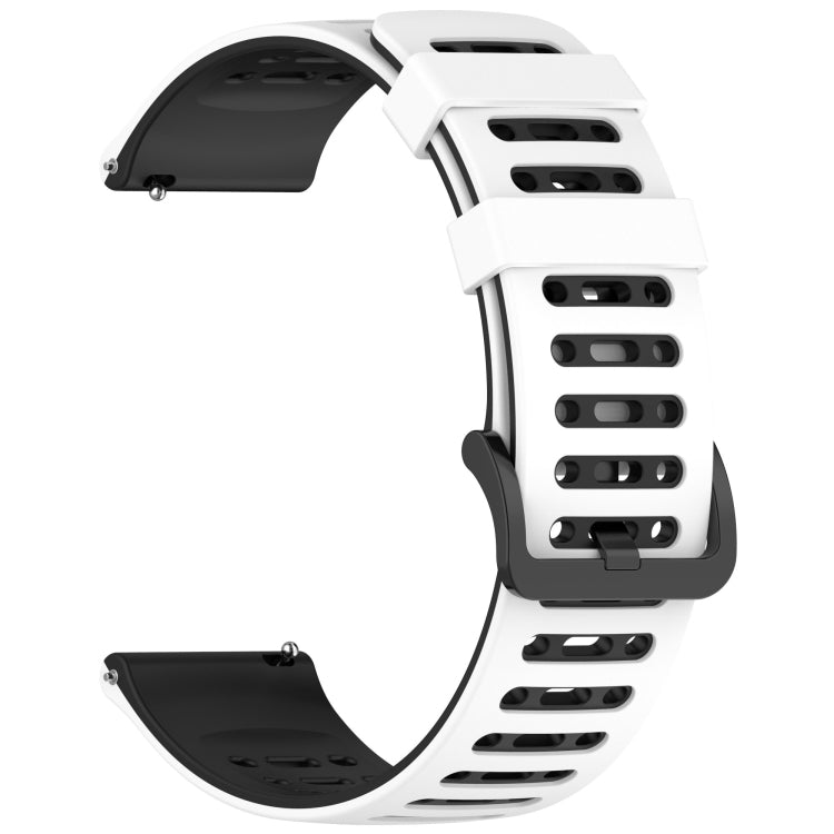 Hollow Three Rows Hole Two Color Silicone Watch Band, For Amazfit Watch 22mm