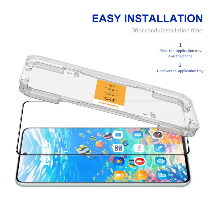 For Xiaomi 15 ENKAY Easy Install 0.18mm High Alumina Silicon Full Glass Film, Support Ultrasonic Unlock