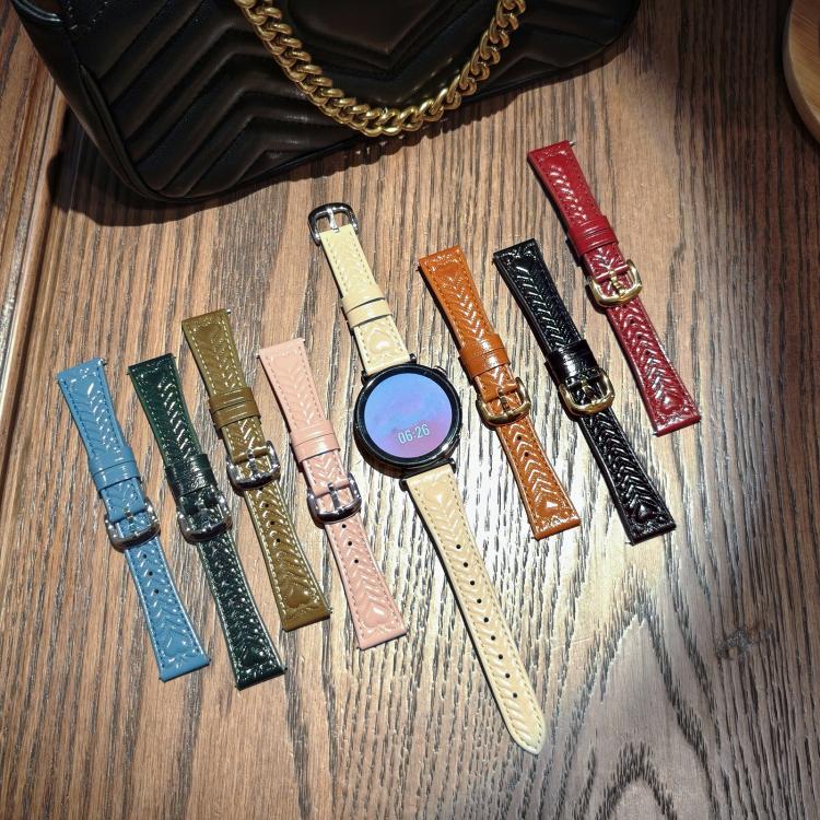 20mm Heart-Shaped Embossed Leather Watch Band, For  Amazfit Active