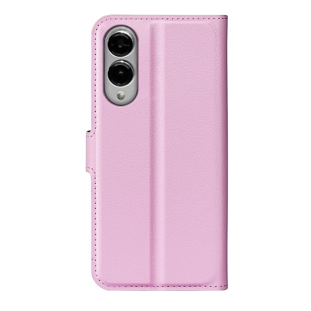 For Samsung Galaxy S25 Edge 5G Litchi Texture Horizontal Flip Leather Phone Case with Holder(Pink)