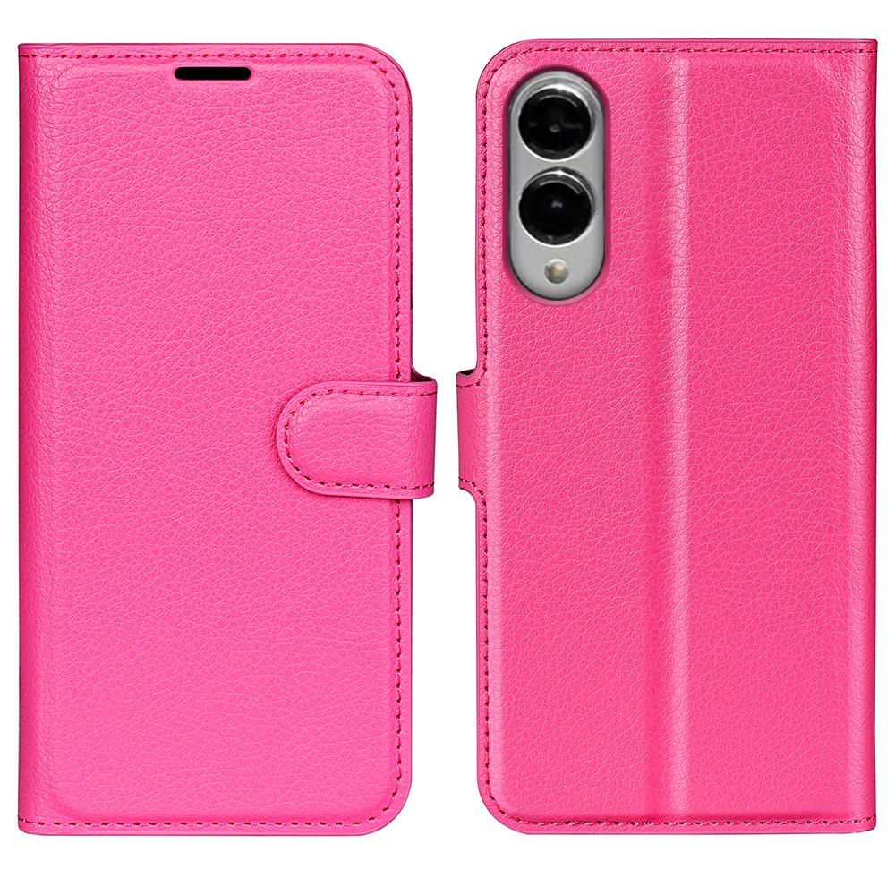 For Samsung Galaxy S25 Edge 5G Litchi Texture Horizontal Flip Leather Phone Case with Holder(Rose Red)