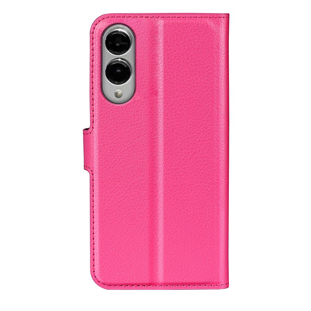 For Samsung Galaxy S25 Edge 5G Litchi Texture Horizontal Flip Leather Phone Case with Holder(Rose Red)