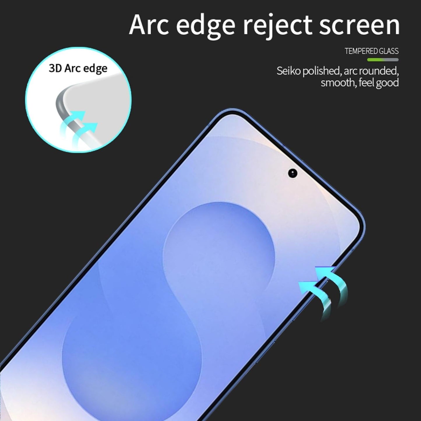 For Samsung Galaxy S25 Edge 5G MOFI 9H 3D Explosion-proof Curved Screen Tempered Glass Film(Black)