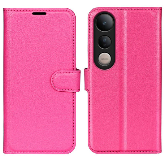 For vivo V50 Lite 5G Litchi Texture Horizontal Flip Leather Phone Case with Holder(Rose Red)