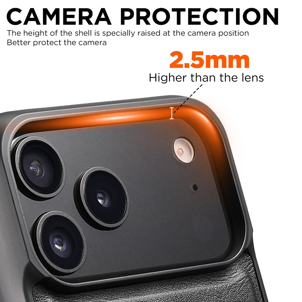 Compatible with iPhone 18 Pro Max Suteni G5 Cowhide Leather MagSafe Magnetic Phone Case - Black