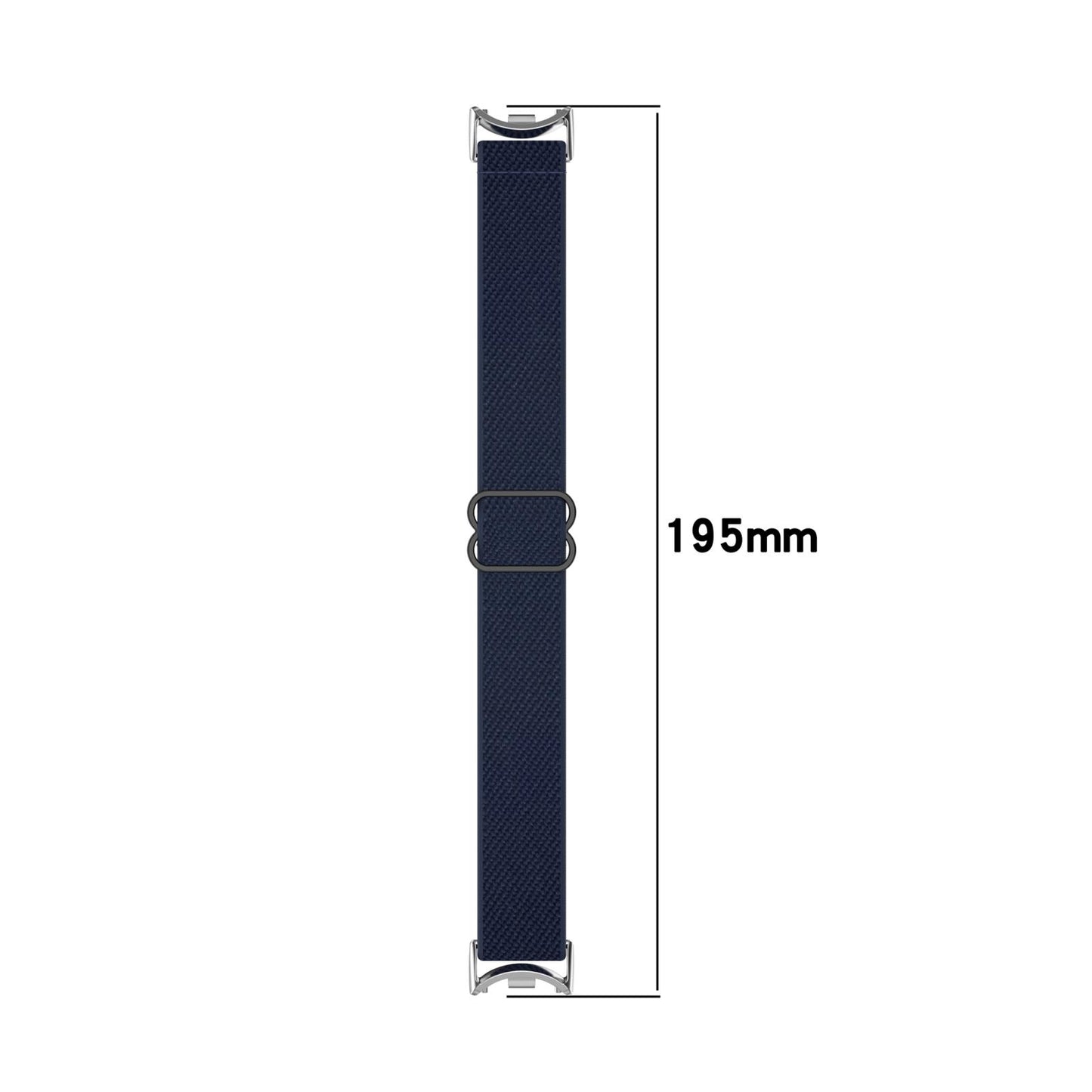 For Xiaomi Smart Band 10 / 9 / 8 Slide Buckle Nylon Elastic Braided Watch Band(Blue)
