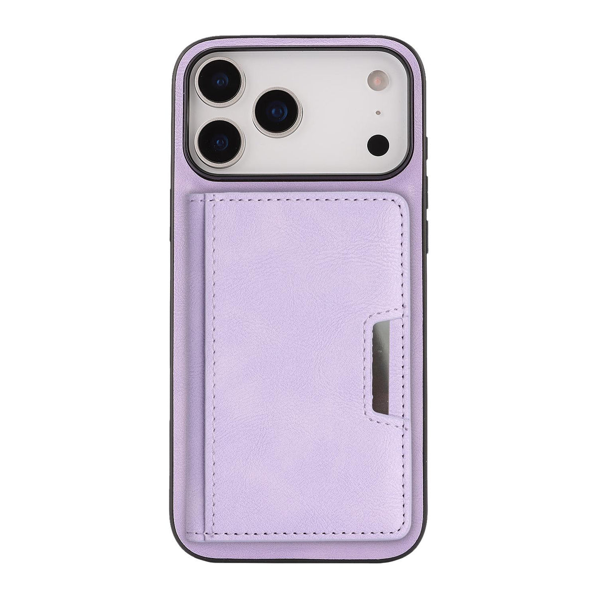 Compatible with iPhone 18 Pro Max Kalebol Strong MagSafe Magnetic Two-Fold Card Bag Leather Phone Case - Purple