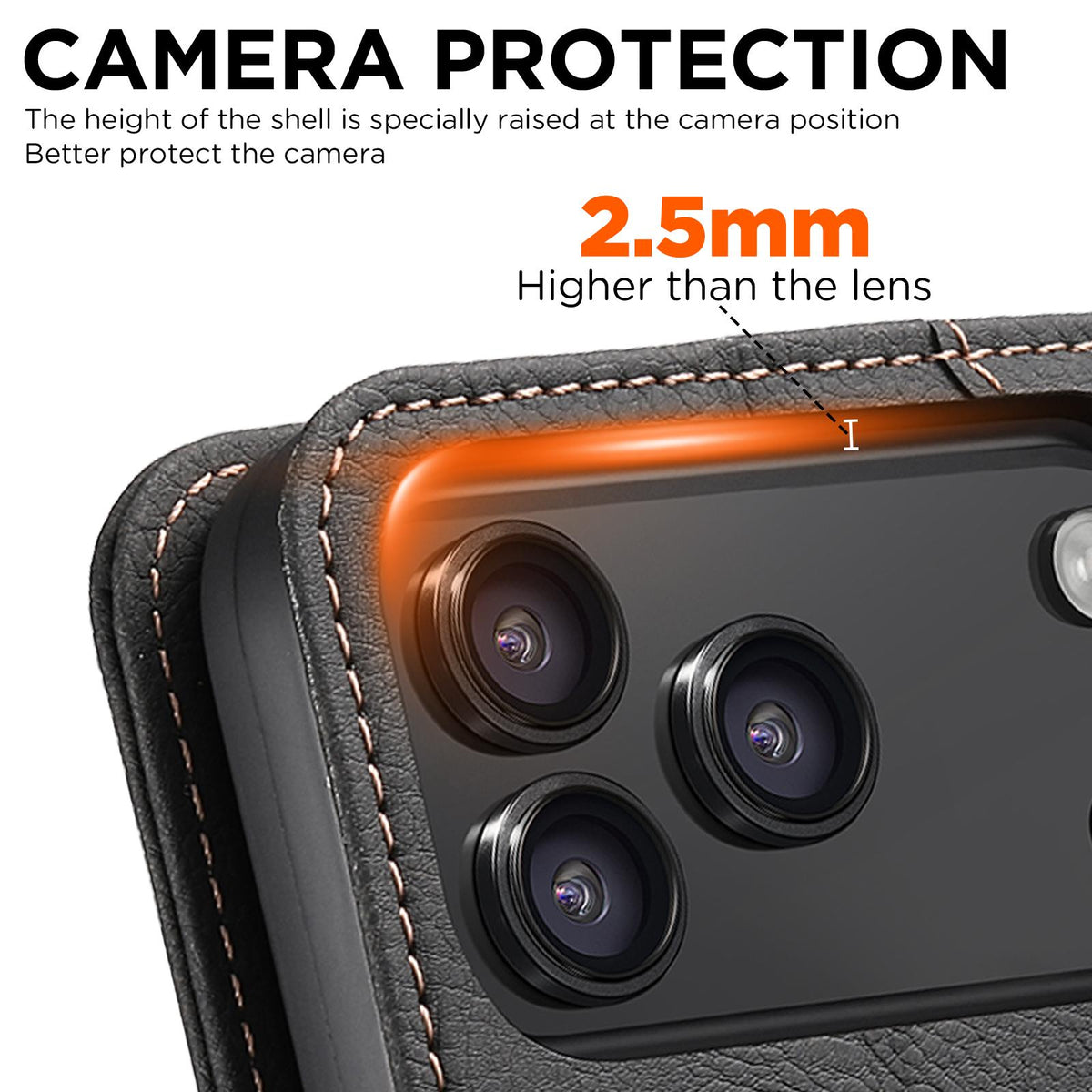 Compatible with iPhone 18 Pro Max SUTENI J07 Multifunctional Horizontal Flip Magsafe Leather Phone Case - Black